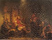 august malmstrom Konung Ellas sandebud infor Ragnar Lodbroks soner oil painting